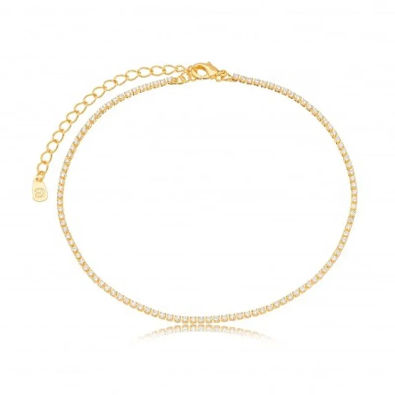 TORNOZELEIRA RIVIERA ZIRCONIA CRISTAL