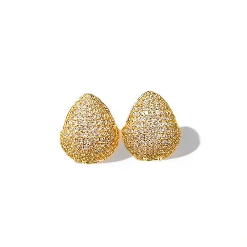 BRINCO ARGOLA GOTA ZIRCONIA CRISTAL