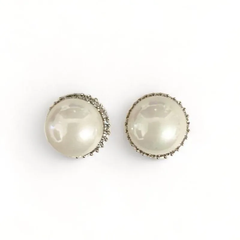 BRINCO BOLA PEROLA ZIRCONIA CRISTAL