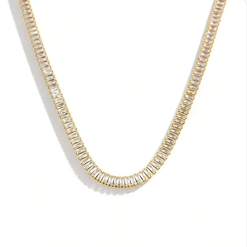 COLAR RIVIERA BAGUETE CRISTAL