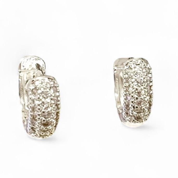 BRINCO ARGOLA ZIRCONIA CRISTAL