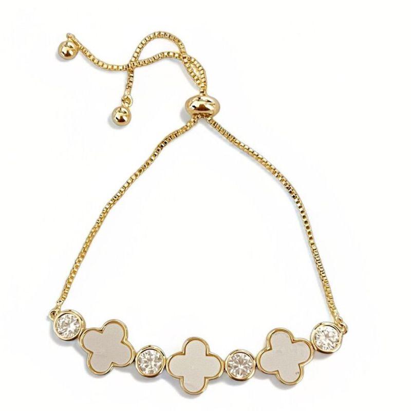 PULSEIRA TREVOS MADREPEROLA CRISTAIS