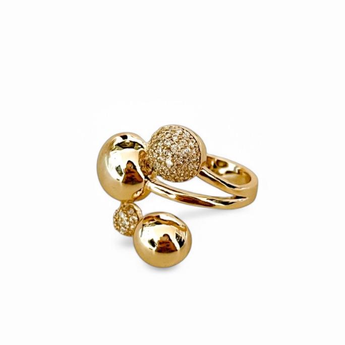 ANEL BOLAS ZIRCONIA CRISTAL