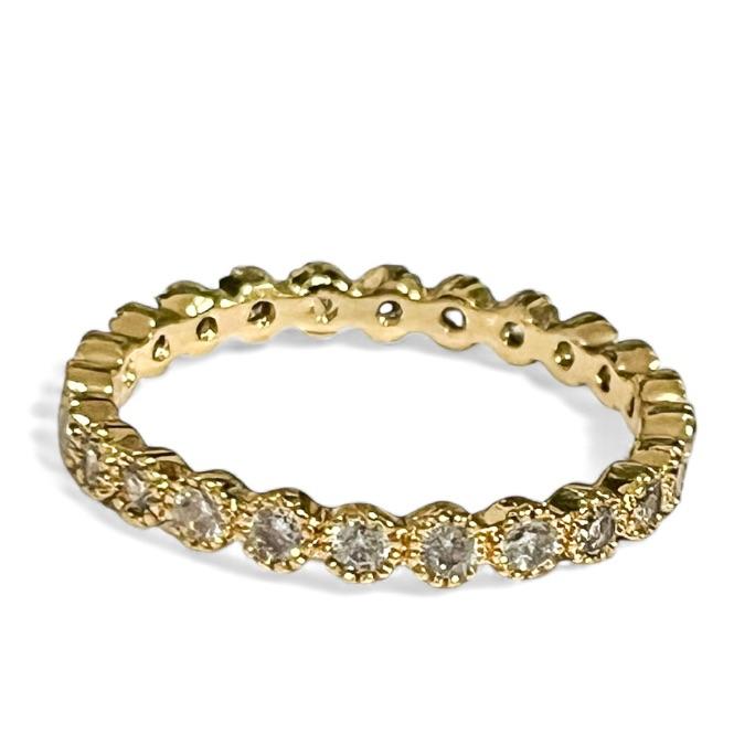ANEL BOLINHAS ZIRCONIA CRISTAL 22