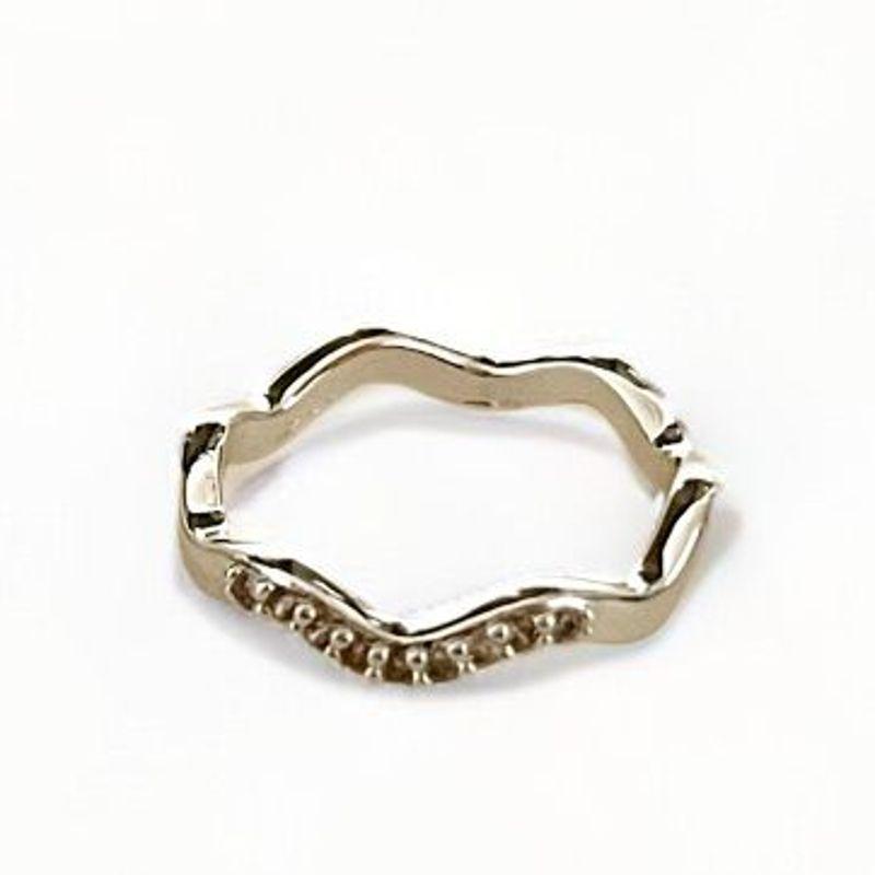 ANEL ONDAS ZIRCONIA CRISTAL 8
