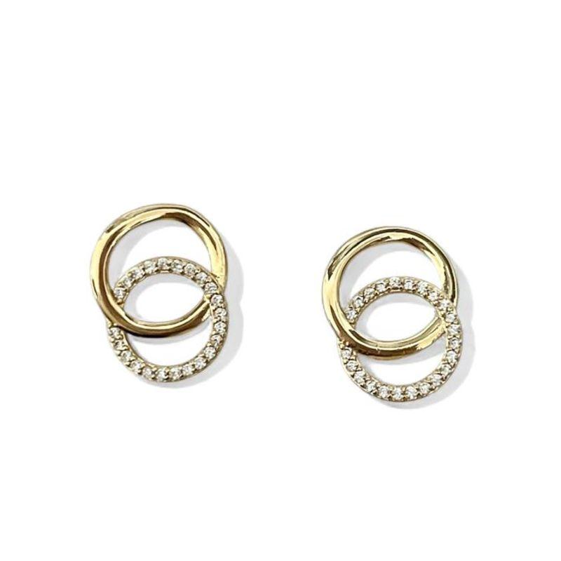 BRINCO CIRCULO VAZADO ZIRCONIA CRISTAL