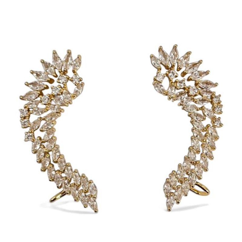 BRINCO EAR CUFF ASA ZIRCONIA CRISTAL