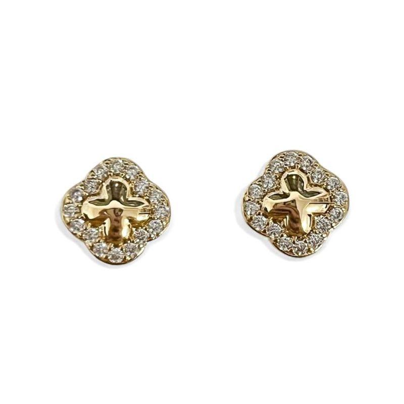 BRINCO TREVO ZIRCONIA CRISTAL