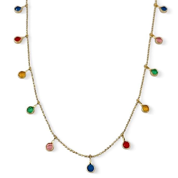 COLAR CHOKER CRISTAIS COLOR