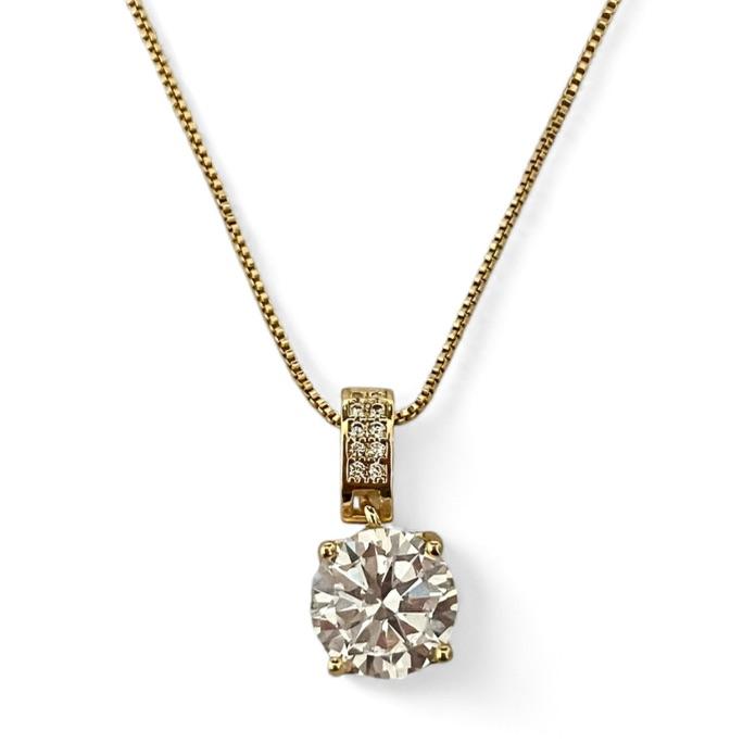 COLAR PONTO DE LUZ ZIRCONIA CRISTAL