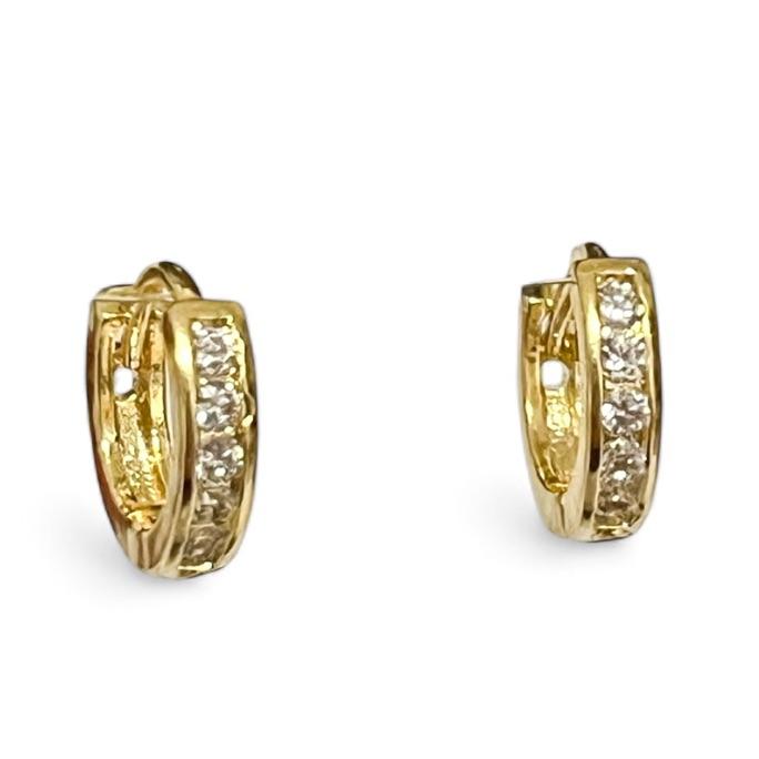 BRINCO ARGOLA ZIRCONIA CRISTAL