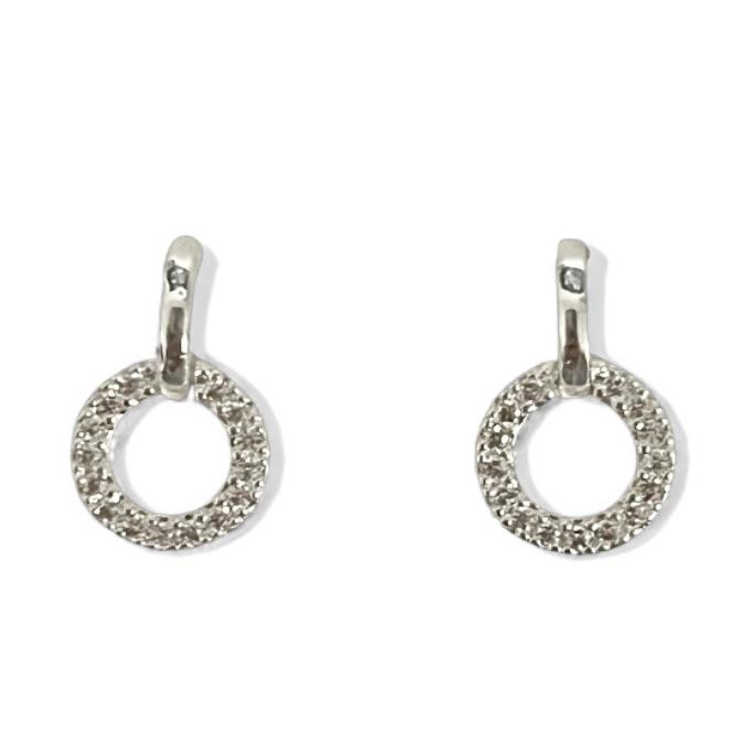 BRINCO CIRCULO VAZADO ZIRCONIA COLOR