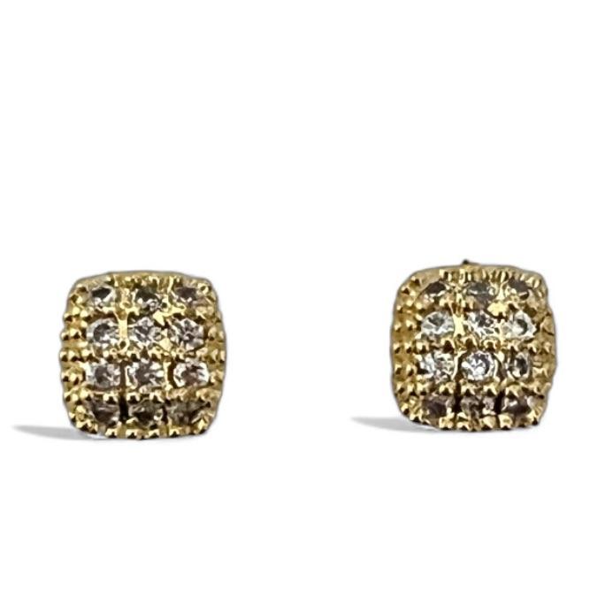 BRINCO QUADRADO ZIRCONIA CRISTAL