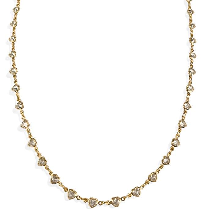 COLAR CHOKER CORAÇÃO CRISTAIS