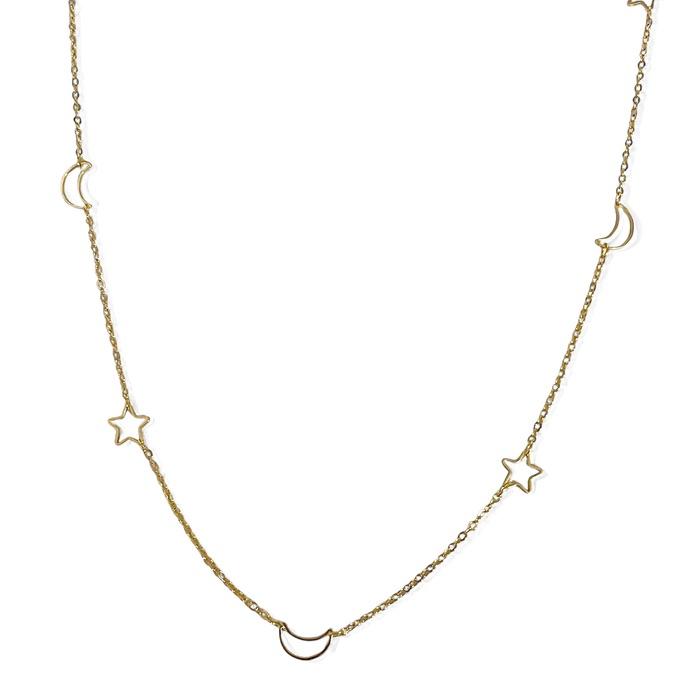 COLAR CHOKER ESTRELA LUA VAZADA